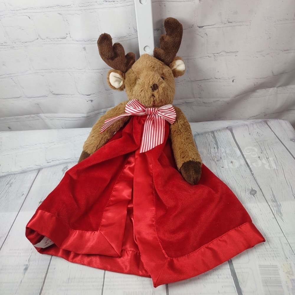 Bearington Baby Collection 15" Reindeer Snuggler Lovey Christmas